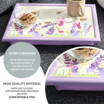 Bees & Lavender Lap Tray Bean Bag Serving Tray