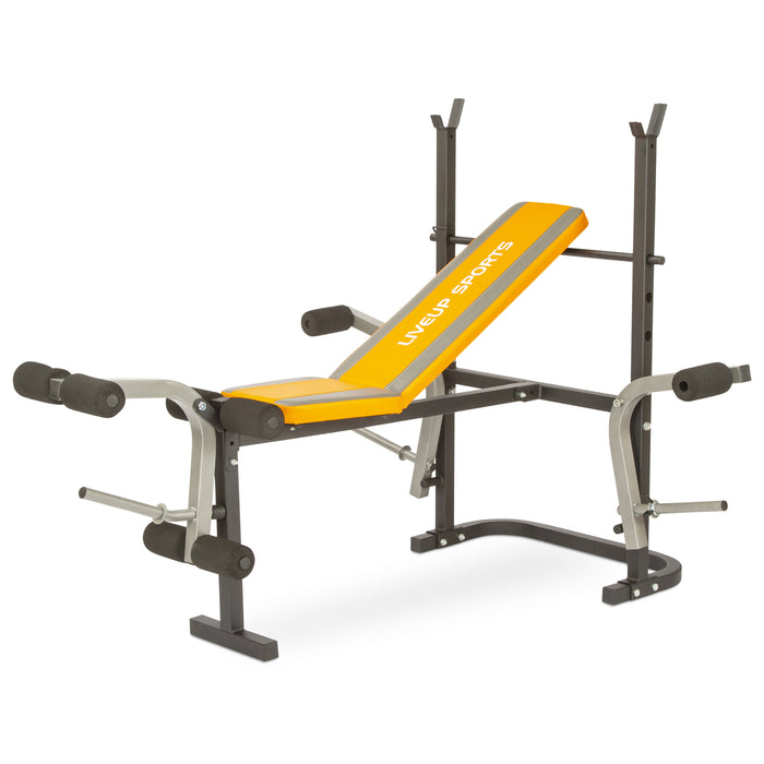 Adjustable Weight Bench With Leg & Flys Extension-6951376100143-Bargainia.com
