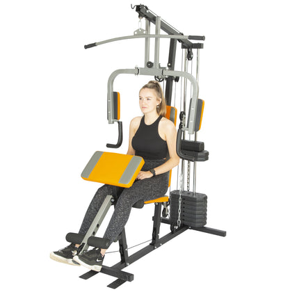 Single Station Home Multi Gym - 100lbs (45.36kg) Weight Included-6951376100181-Bargainia.com