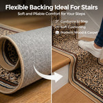 Leopard Print Stair Runner, Animal Print Hallway Carpet Runner, Flexible Hessian Backed, 60cm Wide, Custom Length