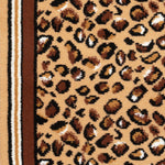 Leopard Print Stair Runner, Animal Print Hallway Carpet Runner, Flexible Hessian Backed, 60cm Wide, Custom Length