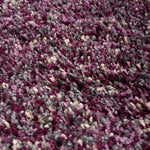Enjoy Lilac Purple Mottled Shaggy Rug, 4cm Thick Pile, Non-Shed Polypropylene, Hessian Backed, Underfloor Heating Safe