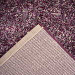 Enjoy Lilac Purple Mottled Shaggy Rug, 4cm Thick Pile, Non-Shed Polypropylene, Hessian Backed, Underfloor Heating Safe