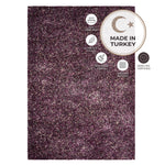 Enjoy Lilac Purple Mottled Shaggy Rug, 4cm Thick Pile, Non-Shed Polypropylene, Hessian Backed, Underfloor Heating Safe