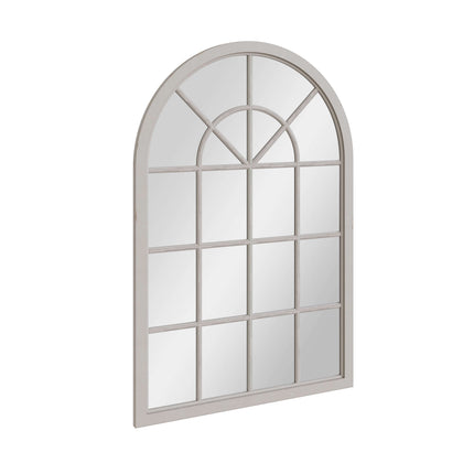 Grey Arched Window Leaner Mirror 135cm