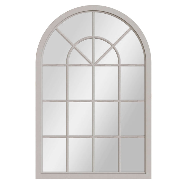 Grey Arched Window Leaner Mirror 135cm