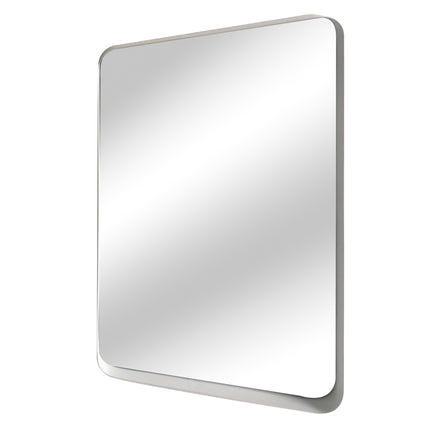 White Iron Framed Mirror 80cm