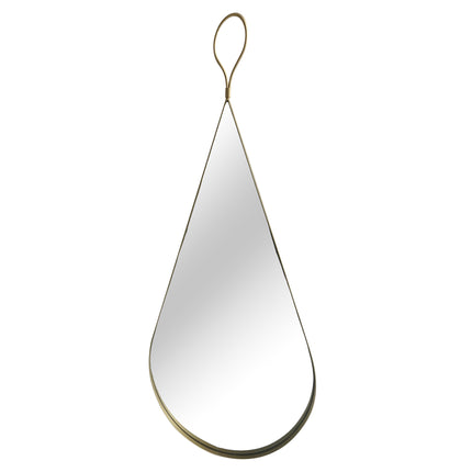 Tear Drop Mirror With Leather Hanging Strap 105cm