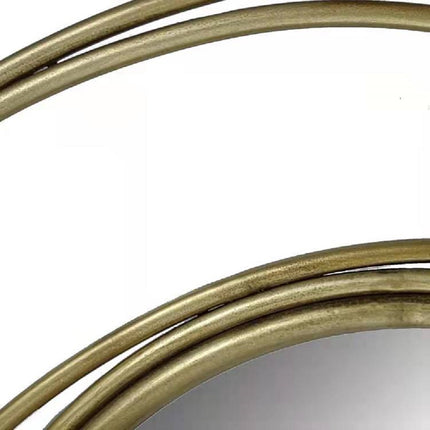 Satin Gold Swirl Iron Framed Mirror 68cm