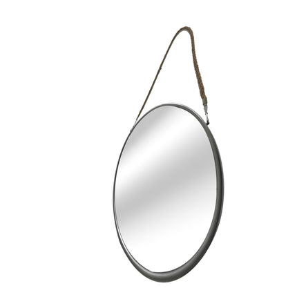 Circle Mirror With Fabric Hanging Strap 47cm