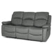 Charcoal Grey Bonded Leather Recliner Sofa Suite-8800228253453-Bargainia.com