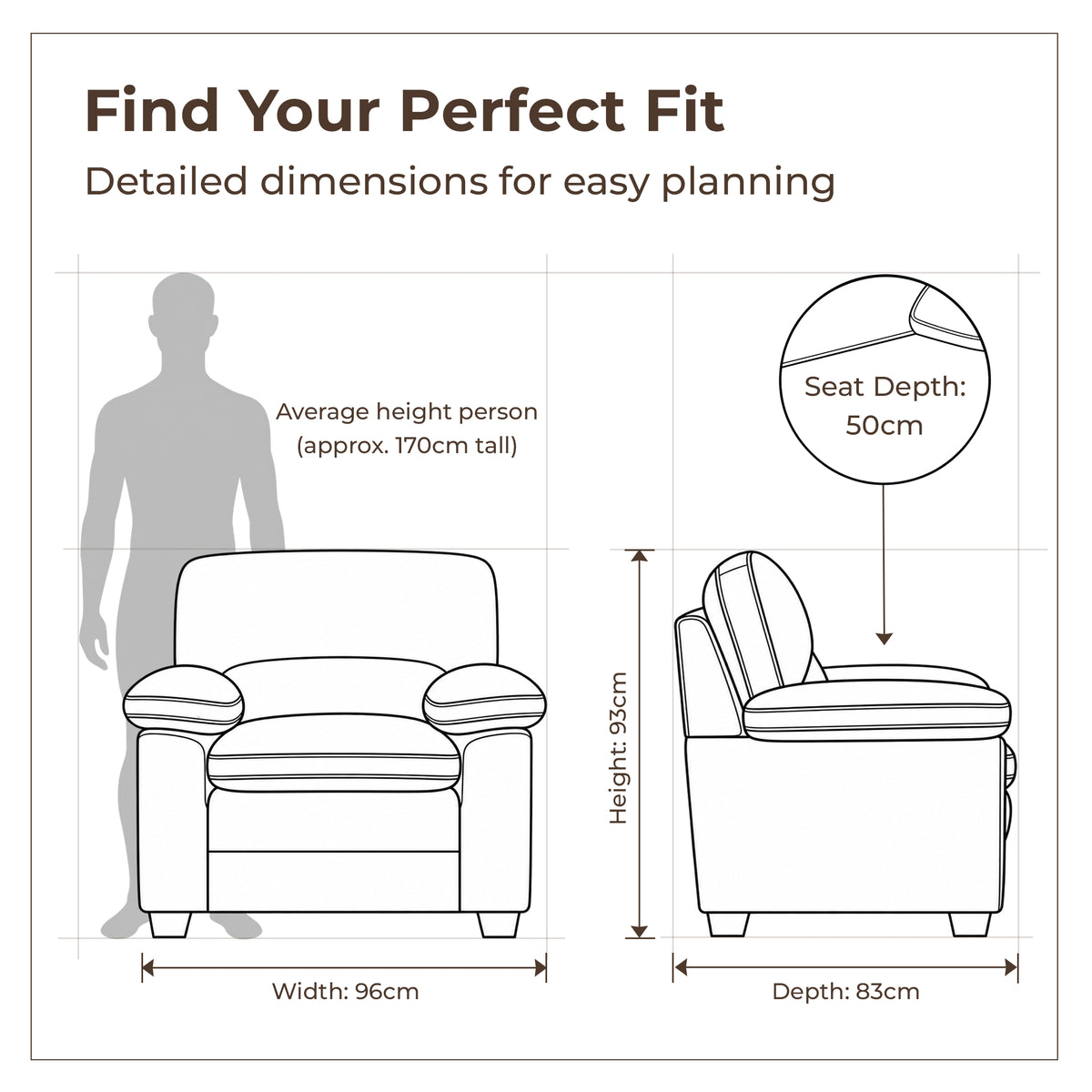 Oxford Faux Leather Armchair, Slate Grey Wipe Clean Accent Chair with Padded Arms and Solid Wood Frame