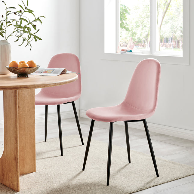 Ron Dining Chair - Velvet Pink