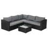 7-8 Seater Corner Lounge Set - Black