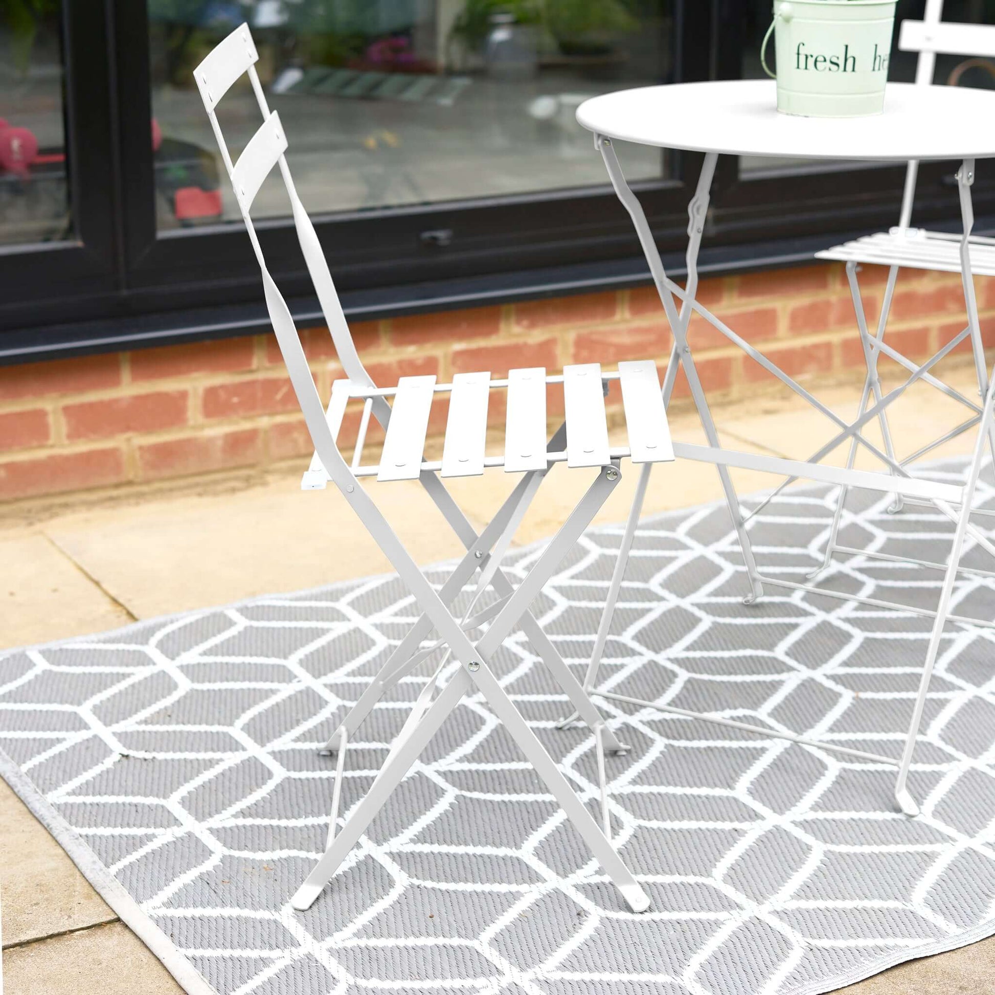 Garden Bistro Set Metal 3 Pieces - Manarola Clearance