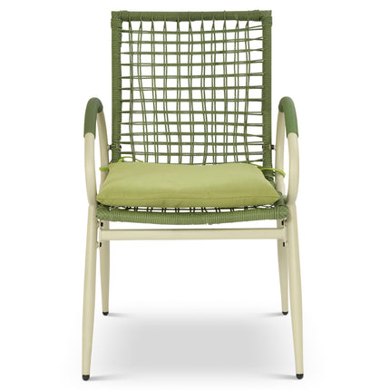 Nissi Outdoor 5-Piece Rattan Dining Set - Grey or Green