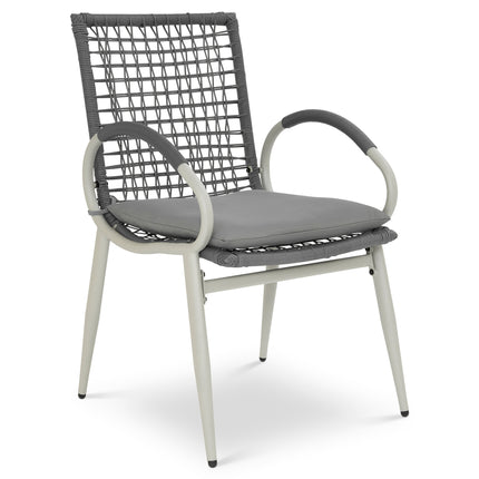 Nissi Outdoor 5-Piece Rattan Dining Set - Grey or Green