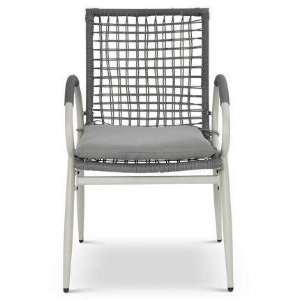 Nissi Outdoor 5-Piece Rattan Dining Set - Grey or Green