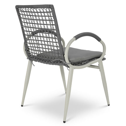 Nissi Outdoor 5-Piece Rattan Dining Set - Grey or Green