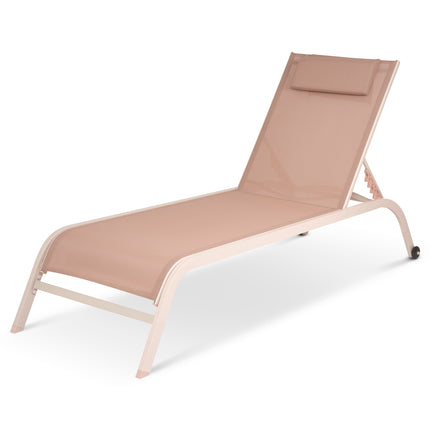 Bali Metal Sun Lounger Rose Gold Set of 2