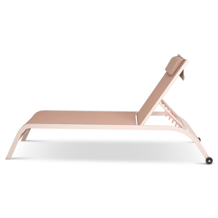 Bali Metal Sun Lounger Rose Gold Set of 2