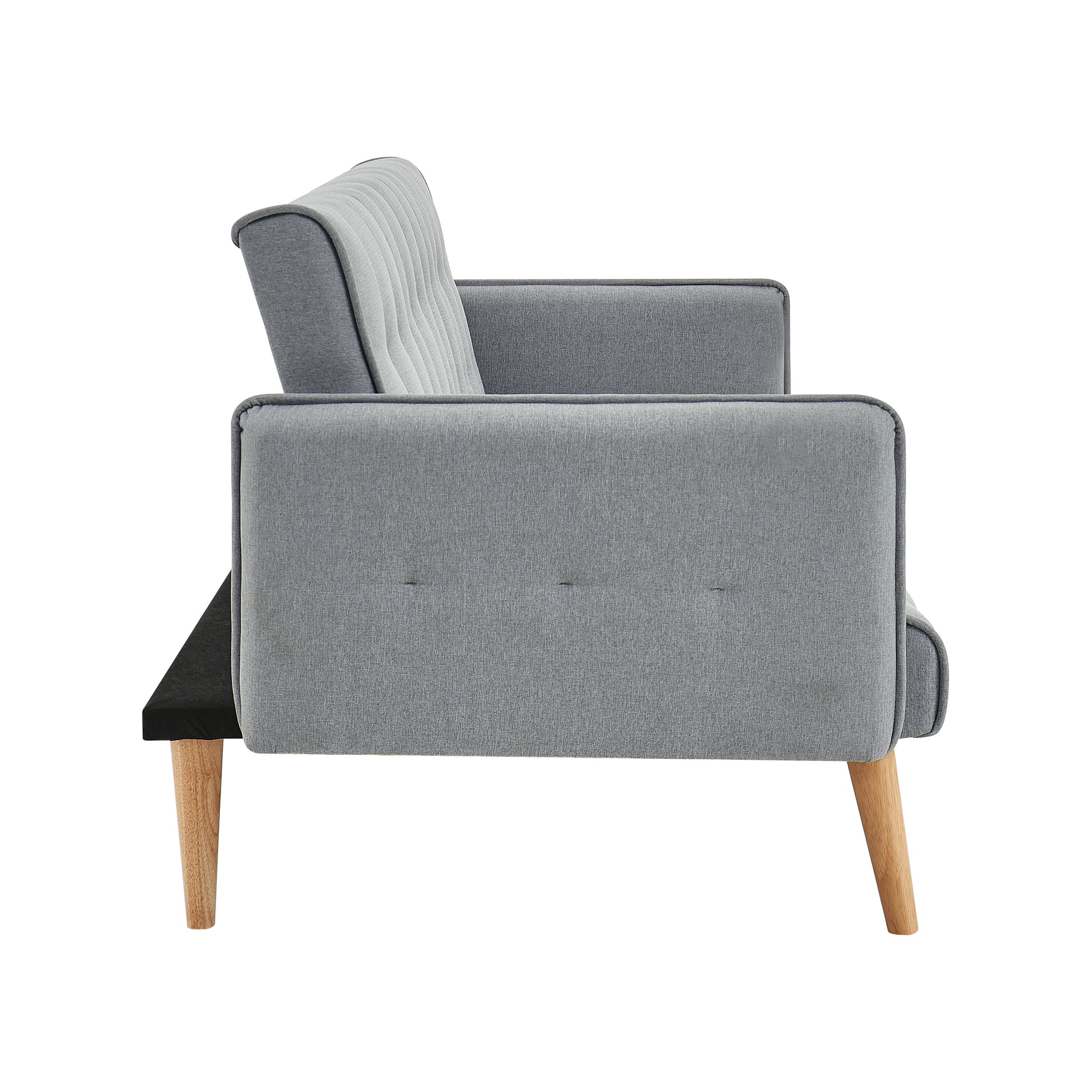 Mario Click Clack 3 Seater Double Sofa Bed - Grey Bargainia