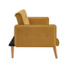 Mario Click Clack 3 Seater Double Sofa Bed - Mustard-5056150263692-Bargainia.com