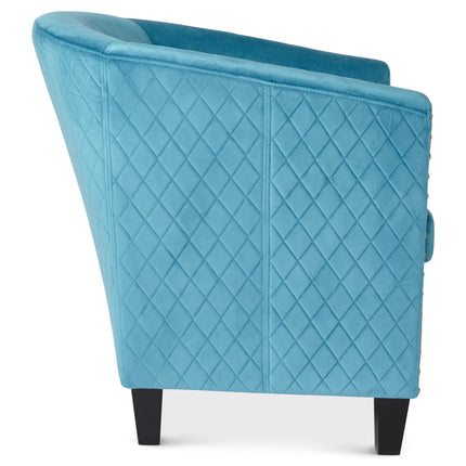 Stilo Velvet Tub Chair - Blue