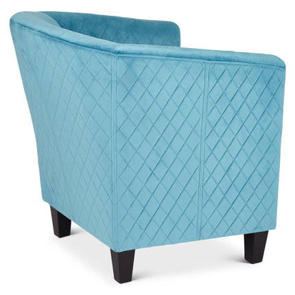 Stilo Velvet Tub Chair - Blue