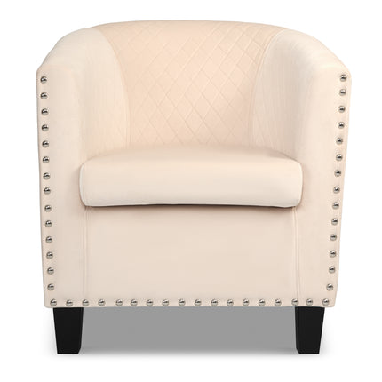 Tub Arm Chair - Stilo Velvet Cream