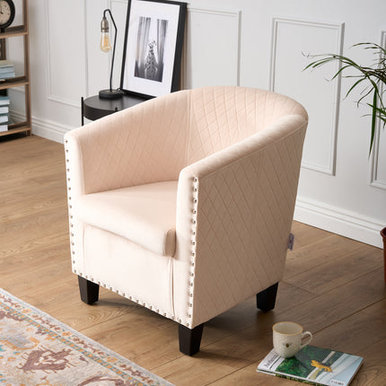 Tub Arm Chair - Stilo Velvet Cream