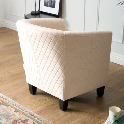 Tub Arm Chair - Stilo Velvet Cream