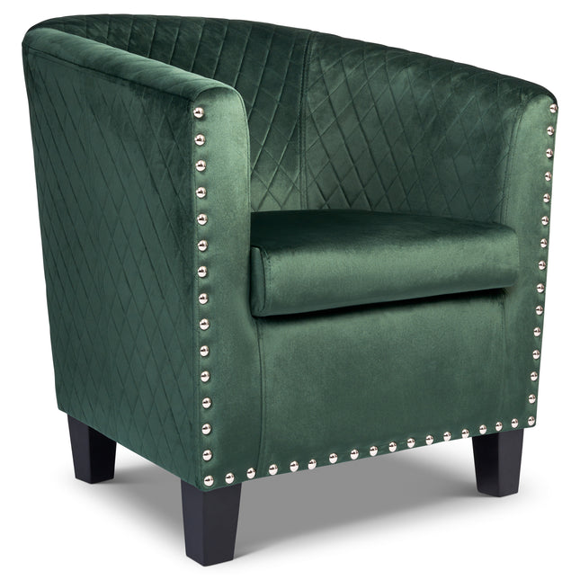 Tub Arm Chair - Stilo Velvet Green