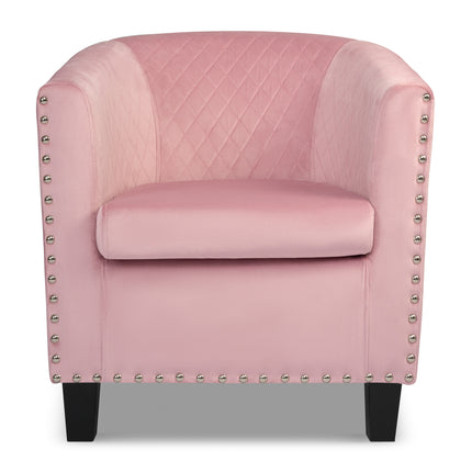 Tub Arm Chair - Stilo Velvet Pink