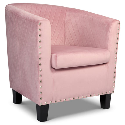 Tub Arm Chair - Stilo Velvet Pink