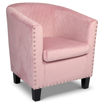 Tub Arm Chair - Stilo Velvet Pink