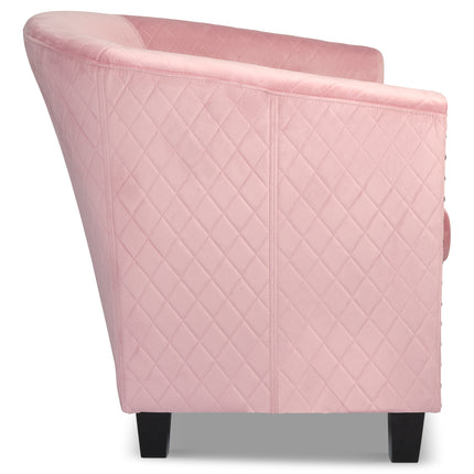 Tub Arm Chair - Stilo Velvet Pink