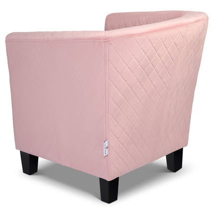 Tub Arm Chair - Stilo Velvet Pink