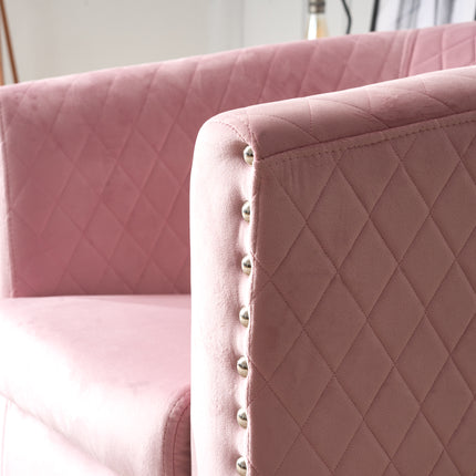 Tub Arm Chair - Stilo Velvet Pink