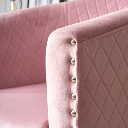 Tub Arm Chair - Stilo Velvet Pink