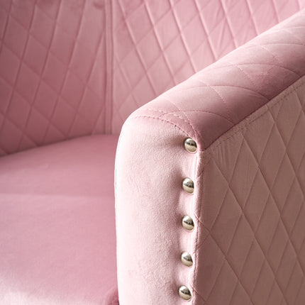 Tub Arm Chair - Stilo Velvet Pink