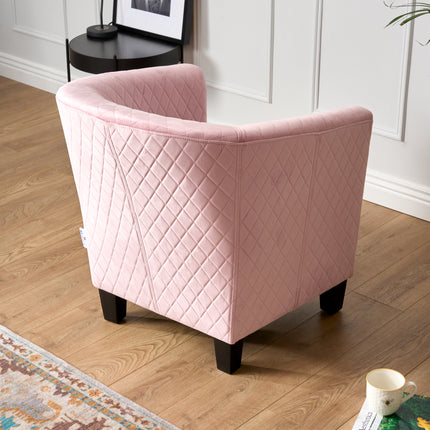 Tub Arm Chair - Stilo Velvet Pink