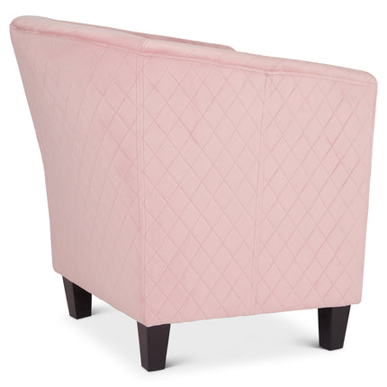 Tub Arm Chair - Stilo Velvet Pink