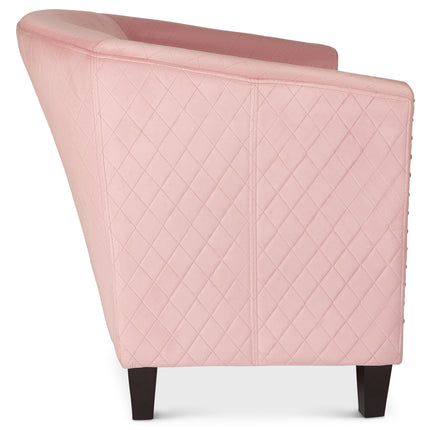 Tub Arm Chair - Stilo Velvet Pink