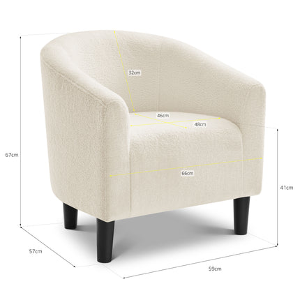 Cirrus Boucle Tub Chair - Cream