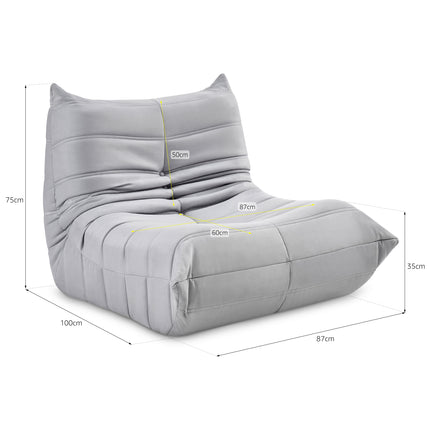 Cocoon Grey Lazy Lounge Sofa - 2 Seater