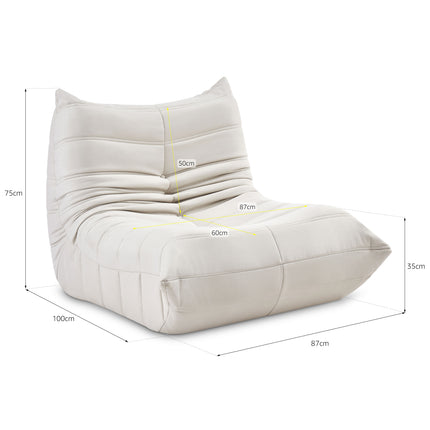 Cocoon Ivory Lazy Lounge Chair