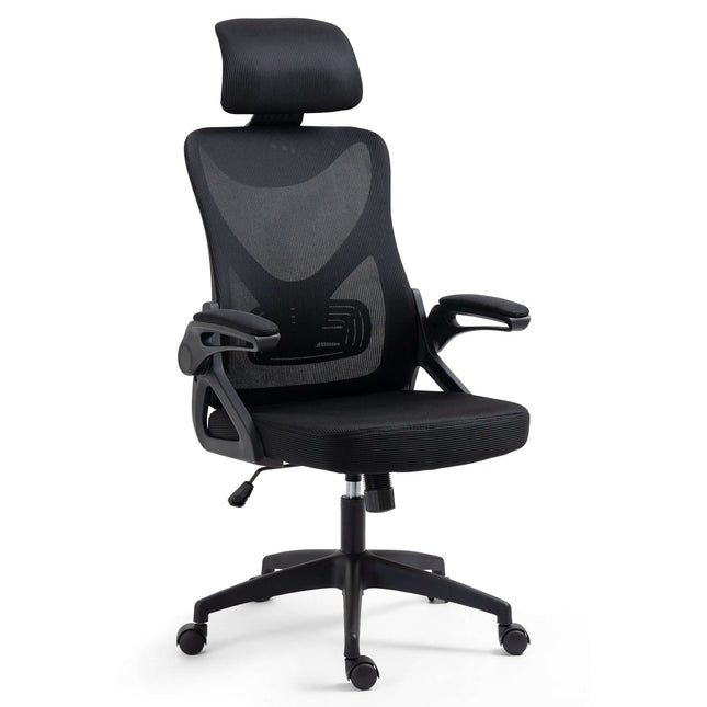 Ergonomic Essentials Black Adjustable Office Gaming Chair-5056536118820-Bargainia.com