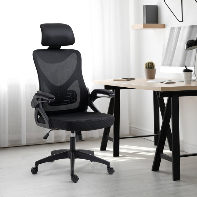 Ergonomic Essentials Black Adjustable Office Gaming Chair-5056536118820-Bargainia.com