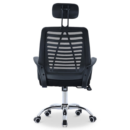 Ergonomic Stripes Black Adjustable Butterfly Tilt Mesh Office Gaming Chair-5056536118851-Bargainia.com